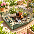 CALVEXOD™ TerraFold Garden Work Mat – 39 × 31 in Water-Resistant Foldable Potting & Repotting Mat with Raised Snap Edges