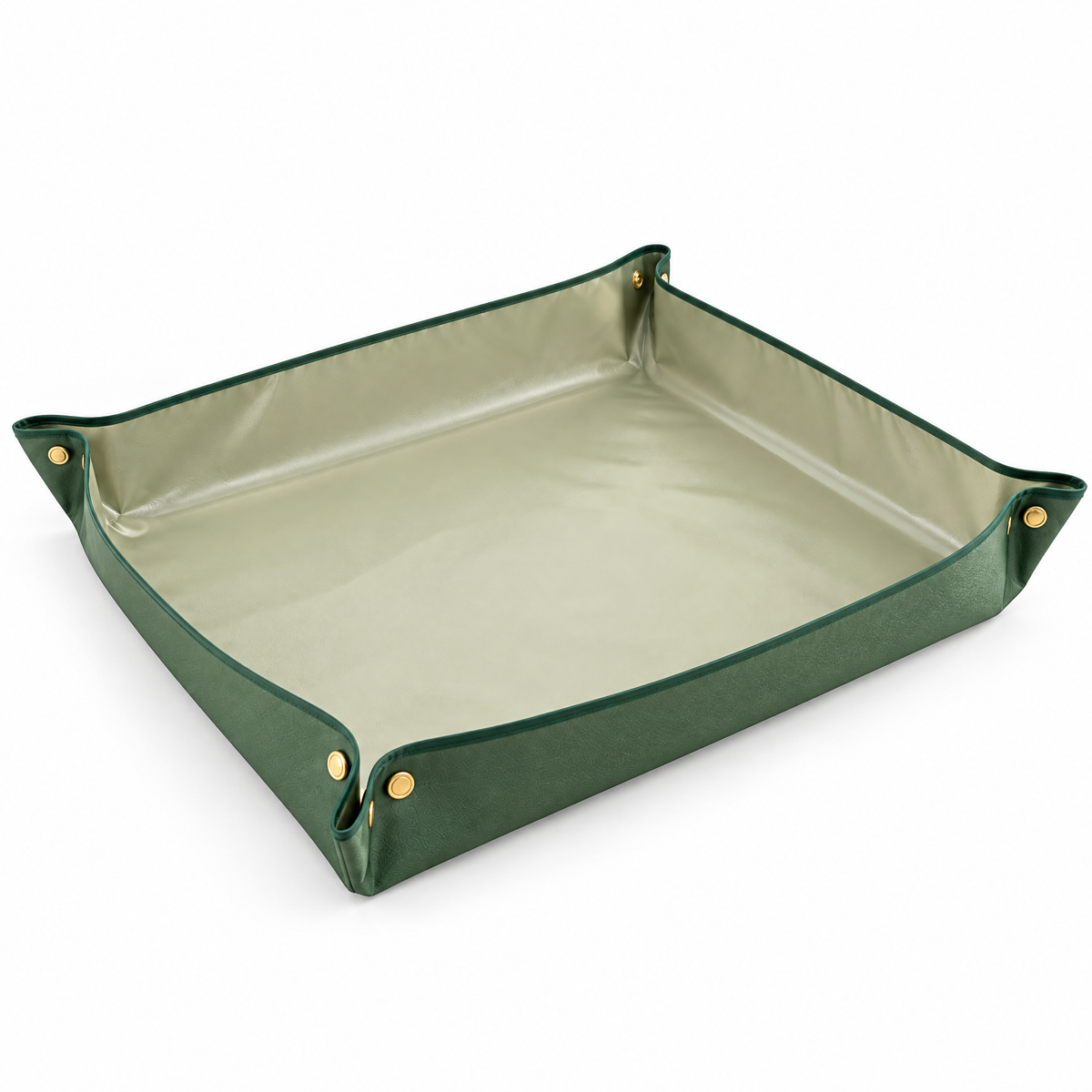 CALVEXOD™ TerraFold Garden Work Mat – 39 × 31 in Water-Resistant Foldable Potting & Repotting Mat with Raised Snap Edges
