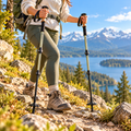 CALVEXOD™ RidgeLine Trekking Poles – Pair of Adjustable Aluminum Hiking Poles with Cork-Blend Grips, Wrist Straps & Trail Baskets